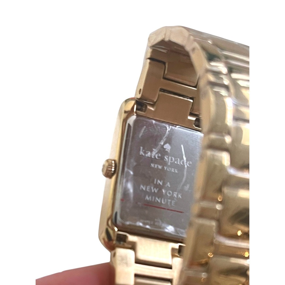 Kate Spade New York "Waldorf" SS/Gold Tone Crystal Bracelet Watch 1YRU0064 NWT - Picture 10 of 12